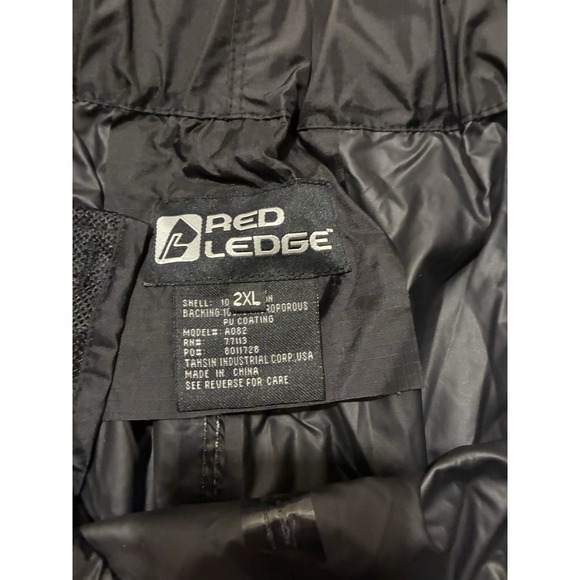 Red Ledge Rain Pants Men's 2XL Black Waterproof Proporous Coating Elastic Waist - Picture 7 of 8